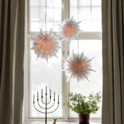 Adventsstjärna Eva Dots Dia 50cm Svart/Vit