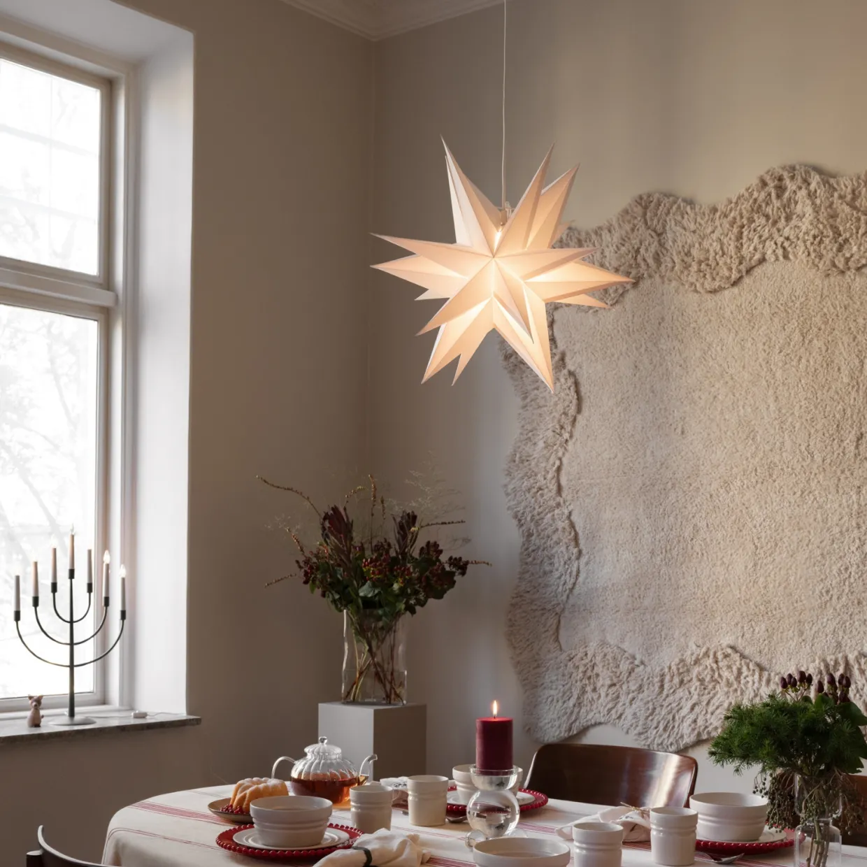 Adventsstjärna Gloria 50cm Vit