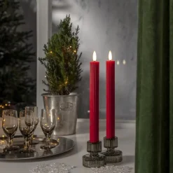 Antikljus LED 2-Pack Röd