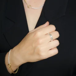 Armband Fusion silver/guld