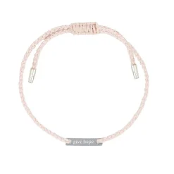 ARMBAND GIVE HOPE tråd/silver Pink