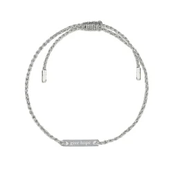 ARMBAND GIVE HOPE tråd/silver Silver Metallic