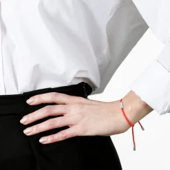 ARMBAND GIVE HOPE tråd/silver Coral