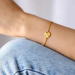 Armband Minimalistica Hammered Guld