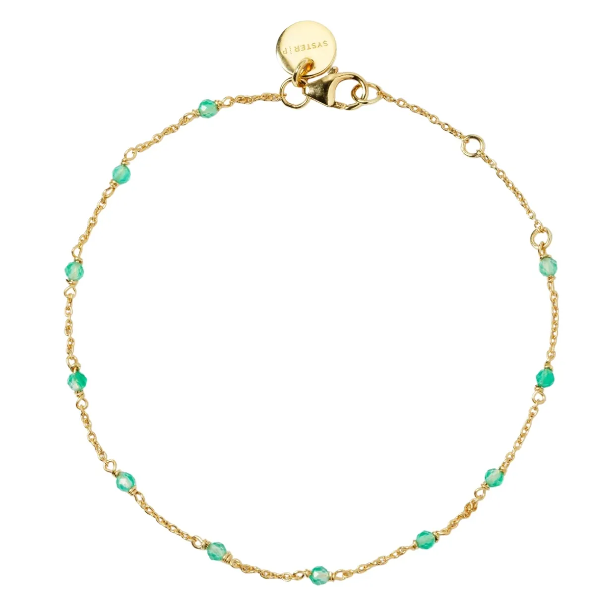 Armband Santa Monica Grön Guld