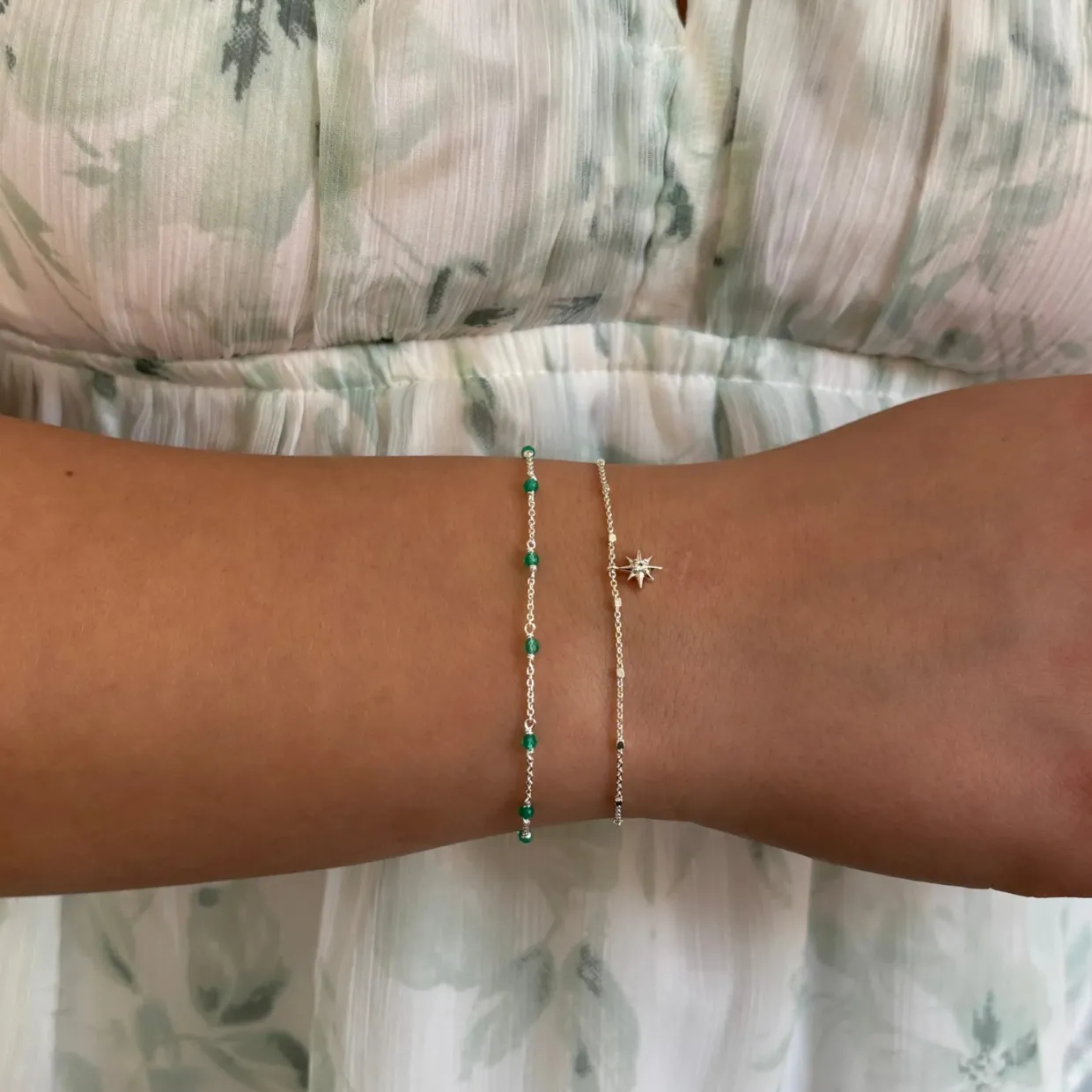 Armband Santa Monica Grön silver