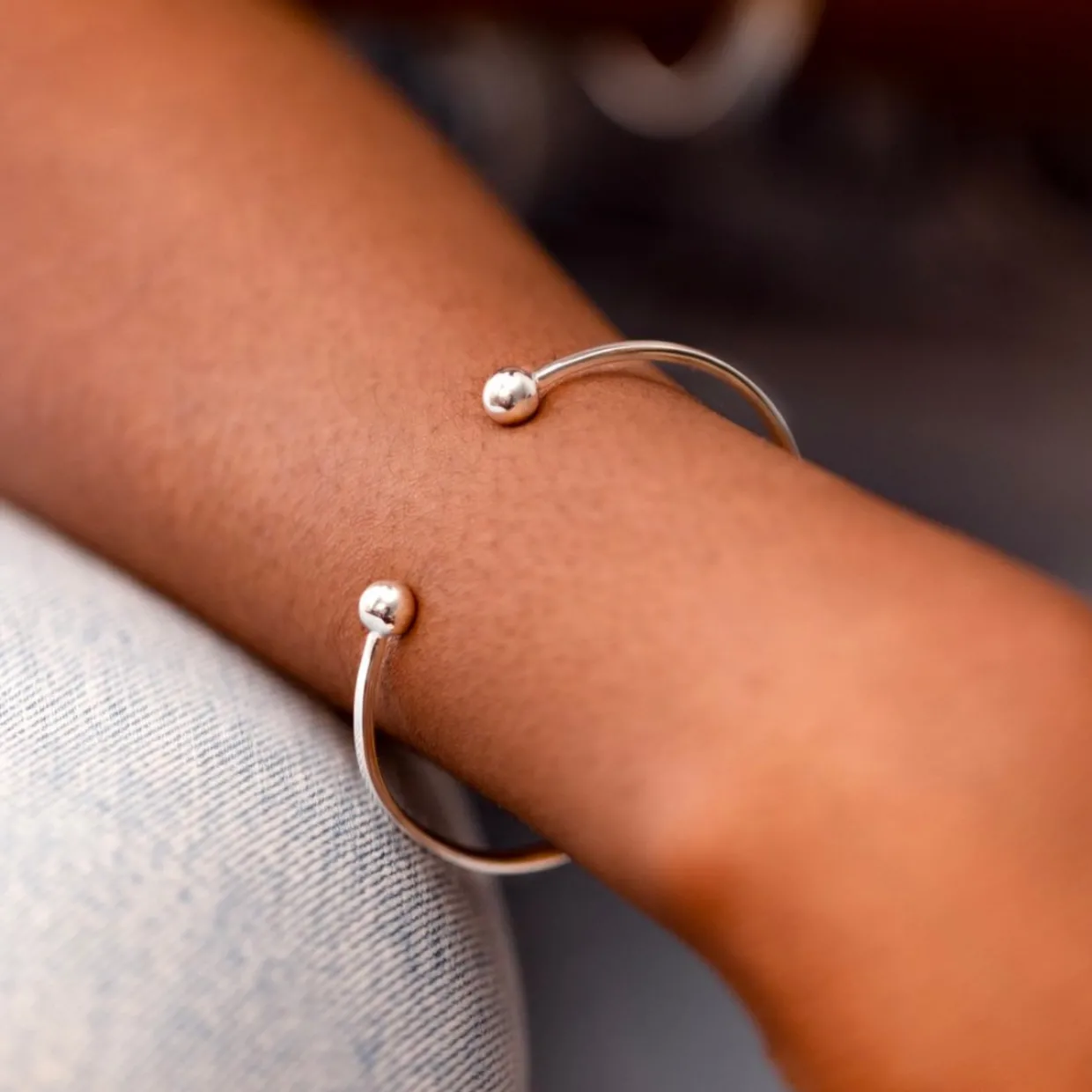 Armband Strict Plain Ball Silver -