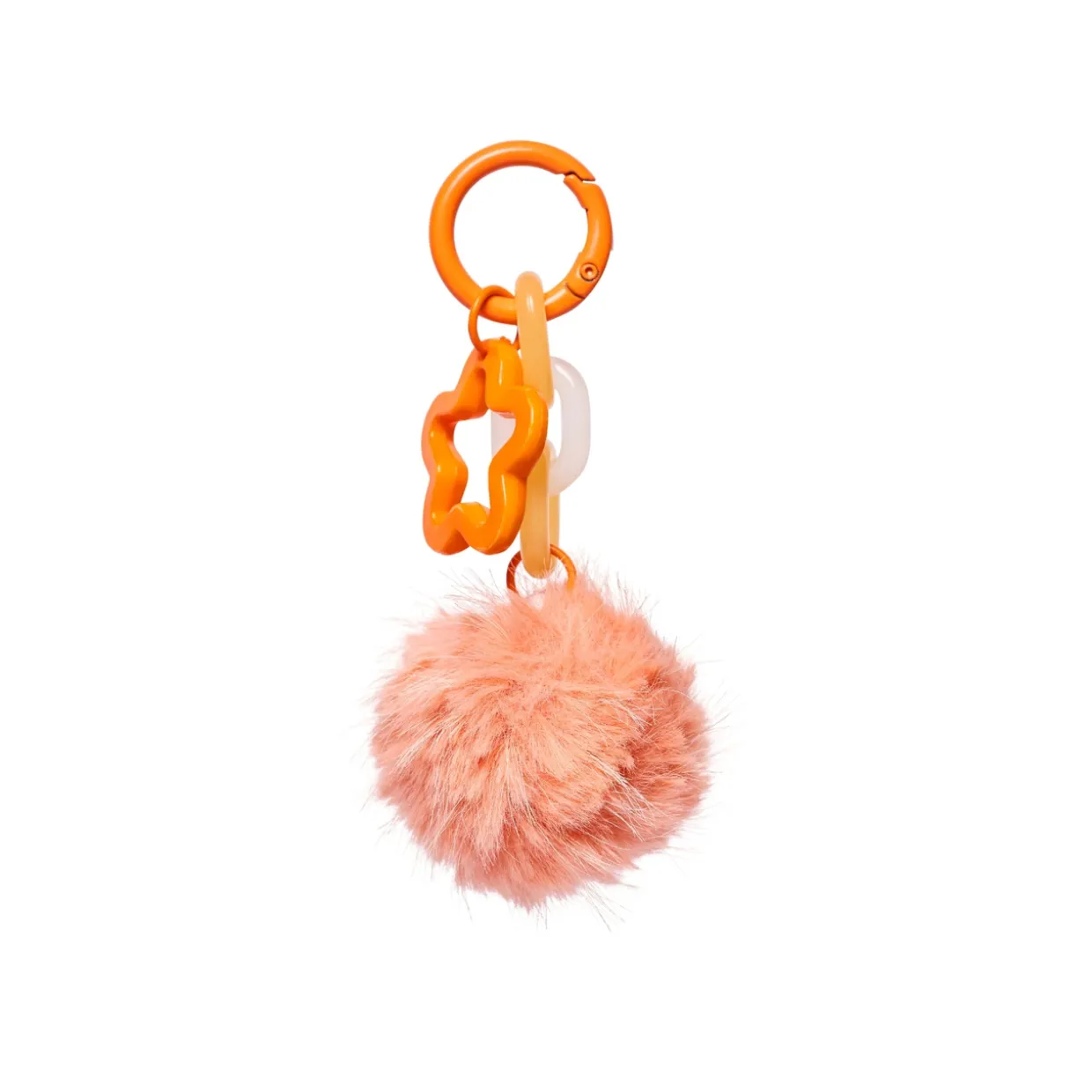 BAG CHARM Pompom Orange