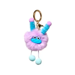 BAG CHARM Pompom Purple
