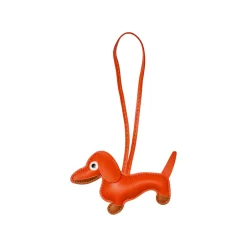 BAG CHARM Sausage Dog Orange