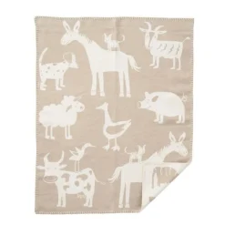 Barnfilt Farm 70x90cm Grå