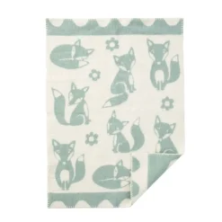 Barnpläd Fox Ljusblå