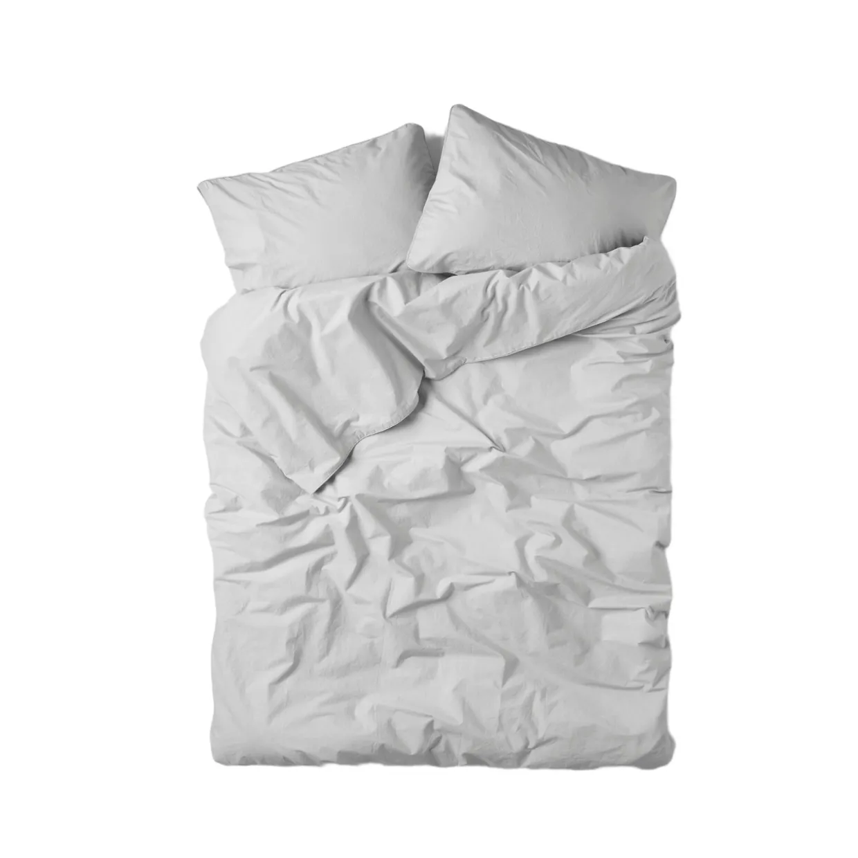 Bäddset Vide Percale 220x210cm Ljusgrå