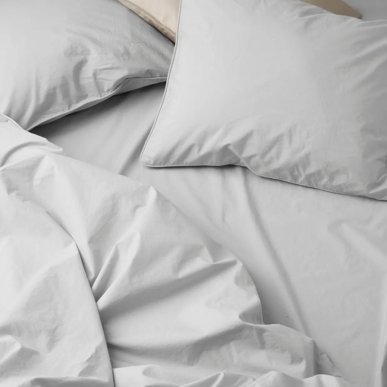 Bäddset Vide Percale 220x210cm Ljusgrå