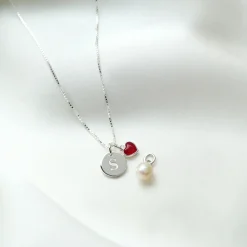 Berlock beloved heart Silver Rosa