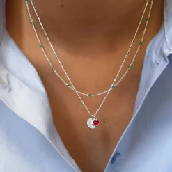 Berlock beloved heart Silver Rosa