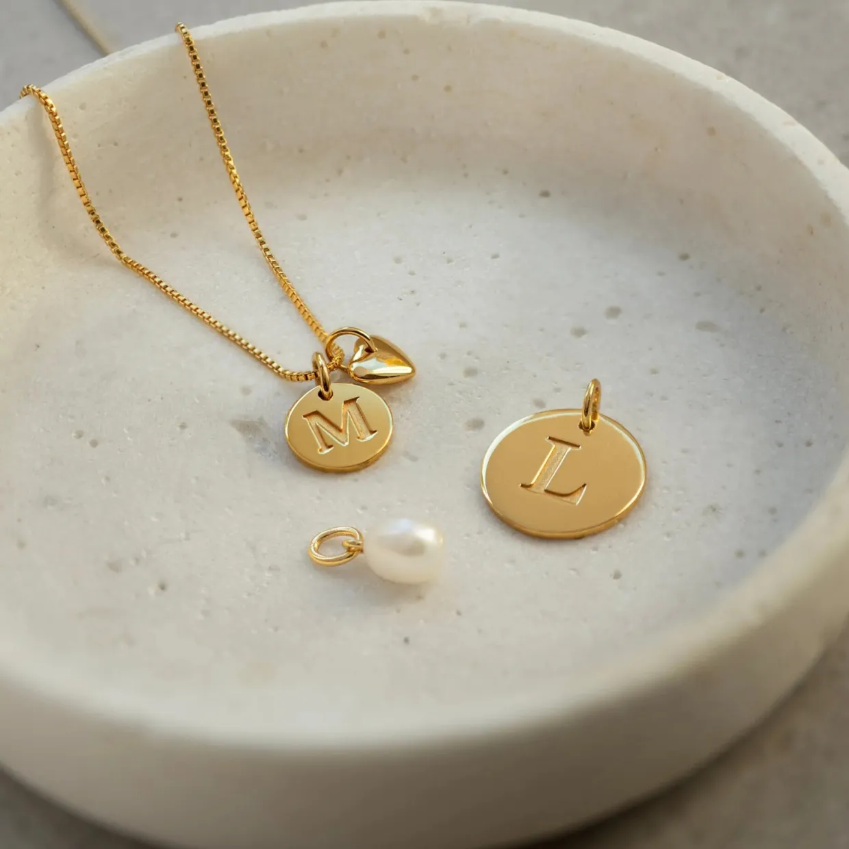 Berlock beloved Pearl Guld