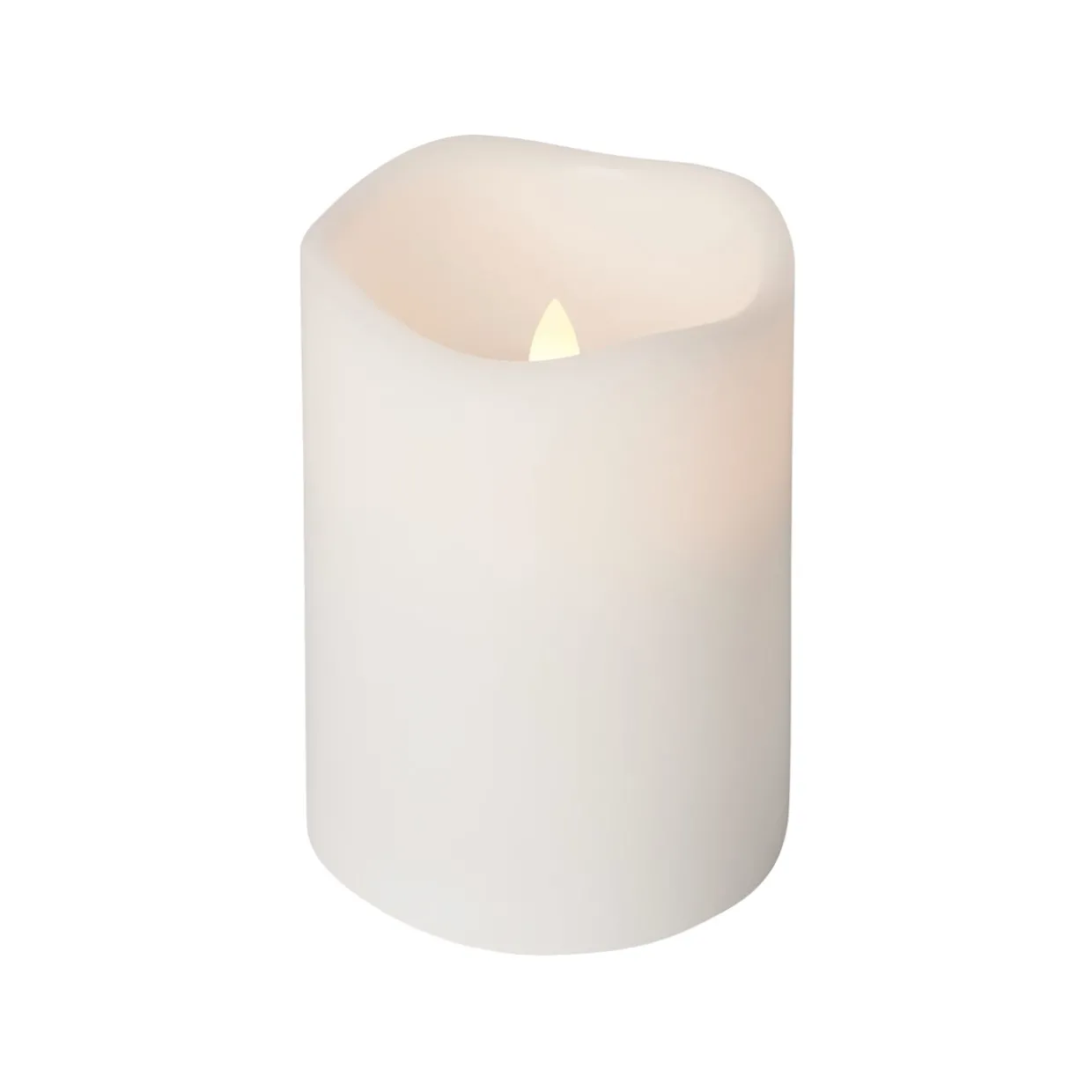 Blockljus LED 7,5x10 cm vit