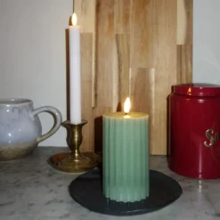 Blockljus 7,5x15cm LED Grön