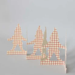 Bordsdekoration Jultomte, röd/vit