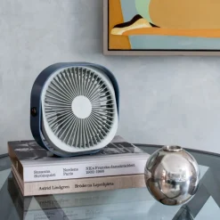 Bordsfläkt trådlös Fantastic gråblå