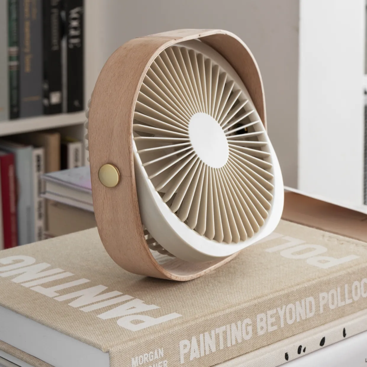 Bordsfläkt trådlös Fantastic Wood Beige