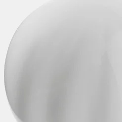 Bordslampa rund glas Randig vit