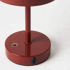 Bordslampa uppladdningsbar Ebba burgundy