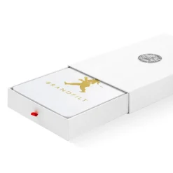 Brandfilt solstickan vit/guld