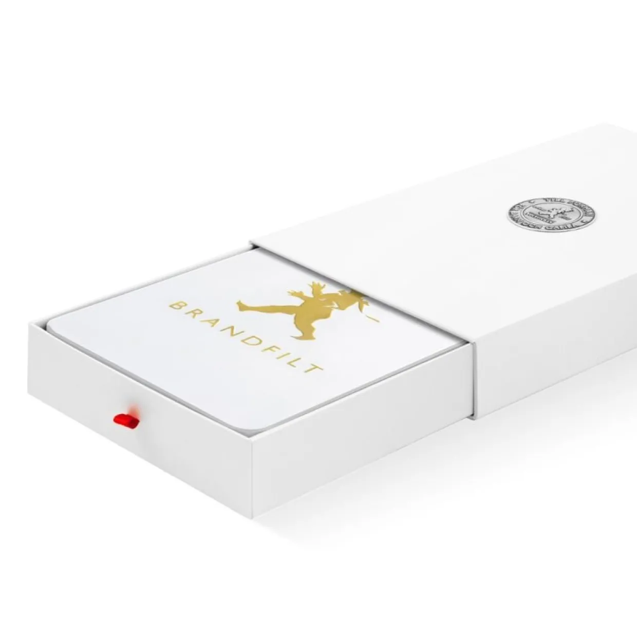 Brandfilt solstickan vit/guld