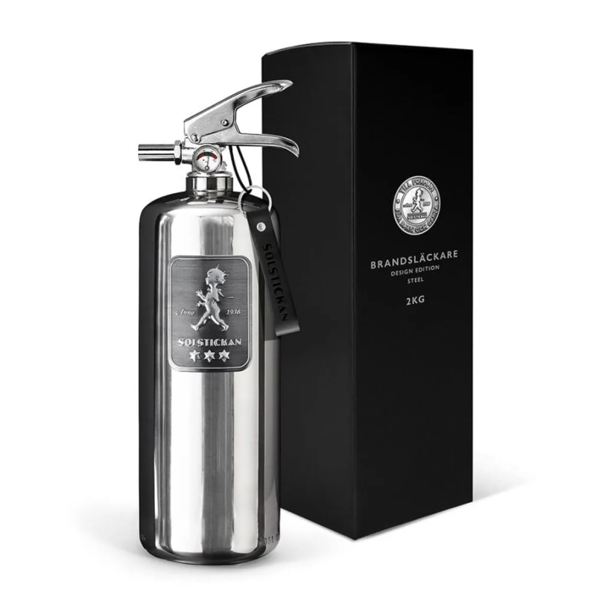 Brandsläckare stål solstickan