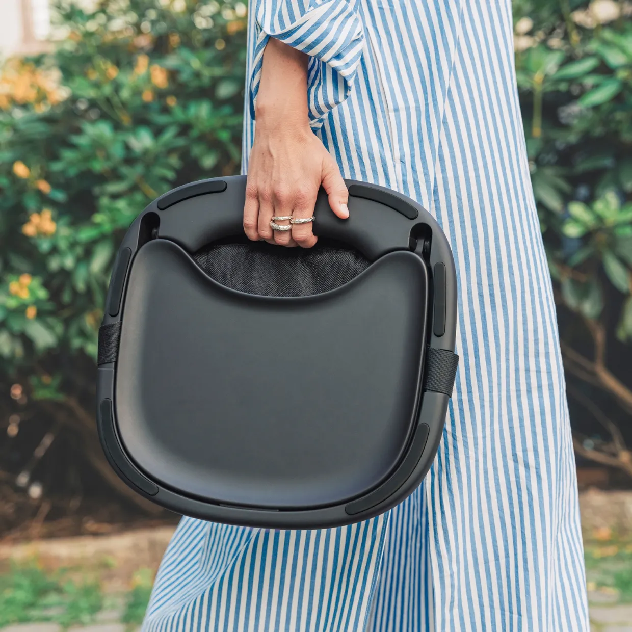 Bärbar barnstol Hannie Charcoal Black