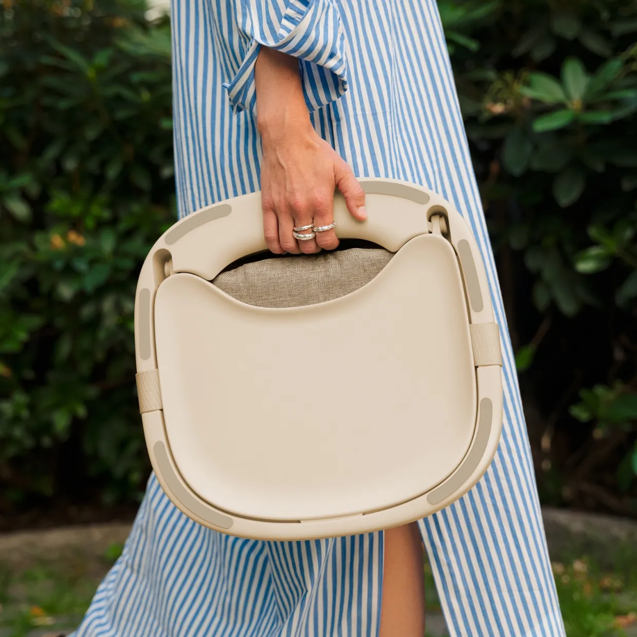 Bärbar barnstol Hannie White Sand