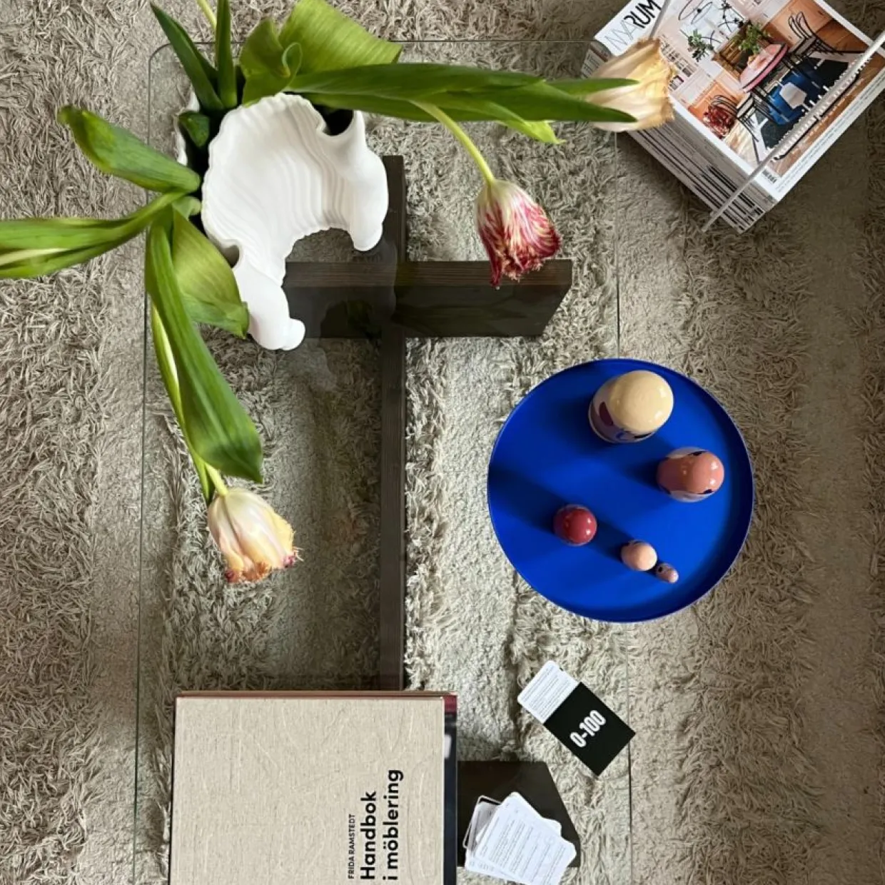 Bricka Clamp Tray L klarblå