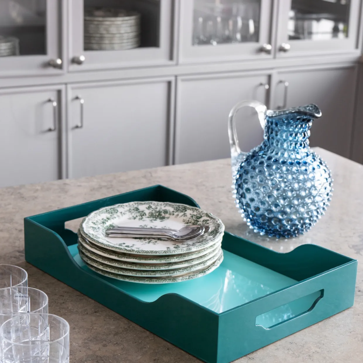 Bricka Lack - Swell, Turkos/Grön M