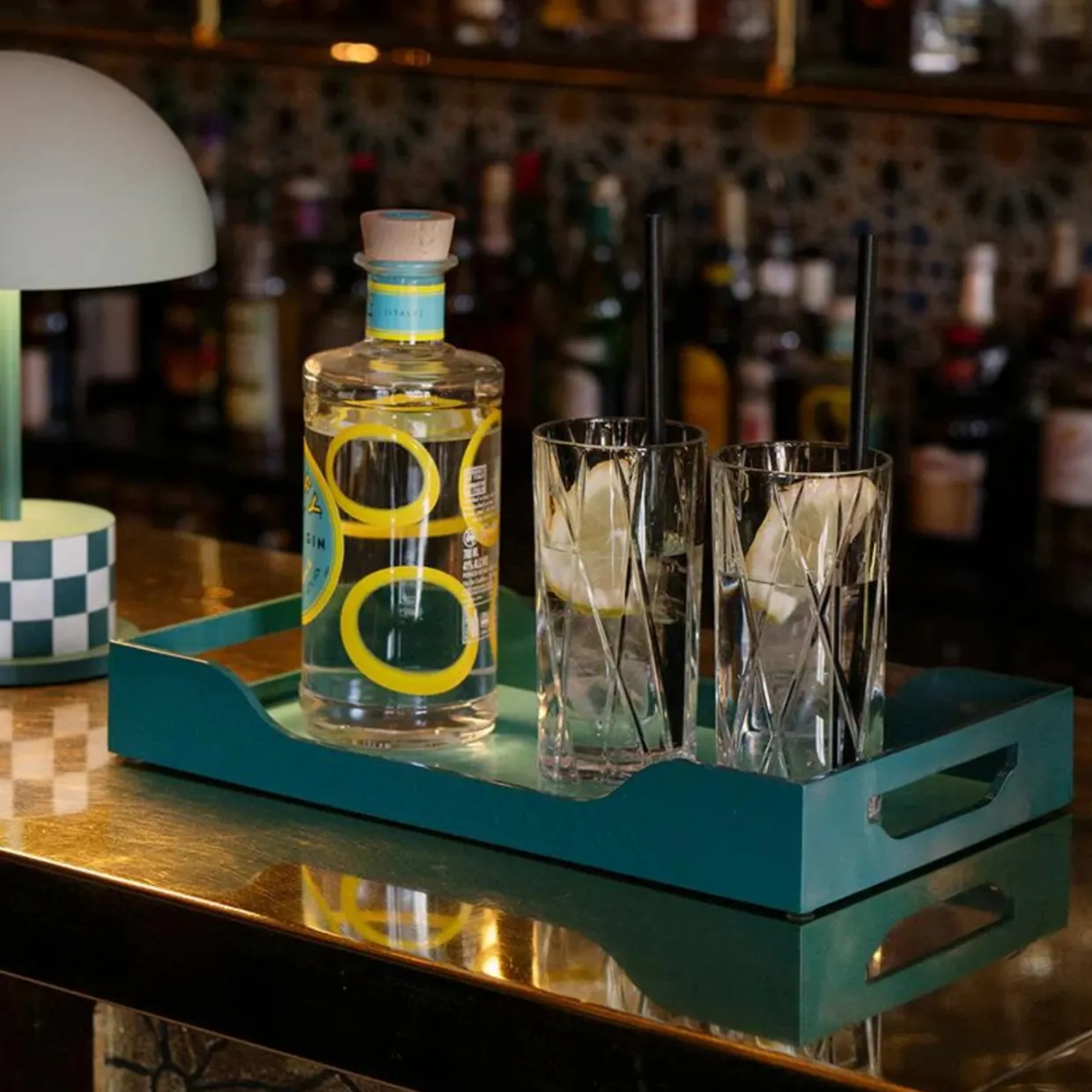 Bricka Lack - Swell, Turkos/Grön M