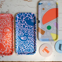 Bricka smal Birds & Berries blå