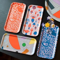 Bricka smal Birds & Berries blå