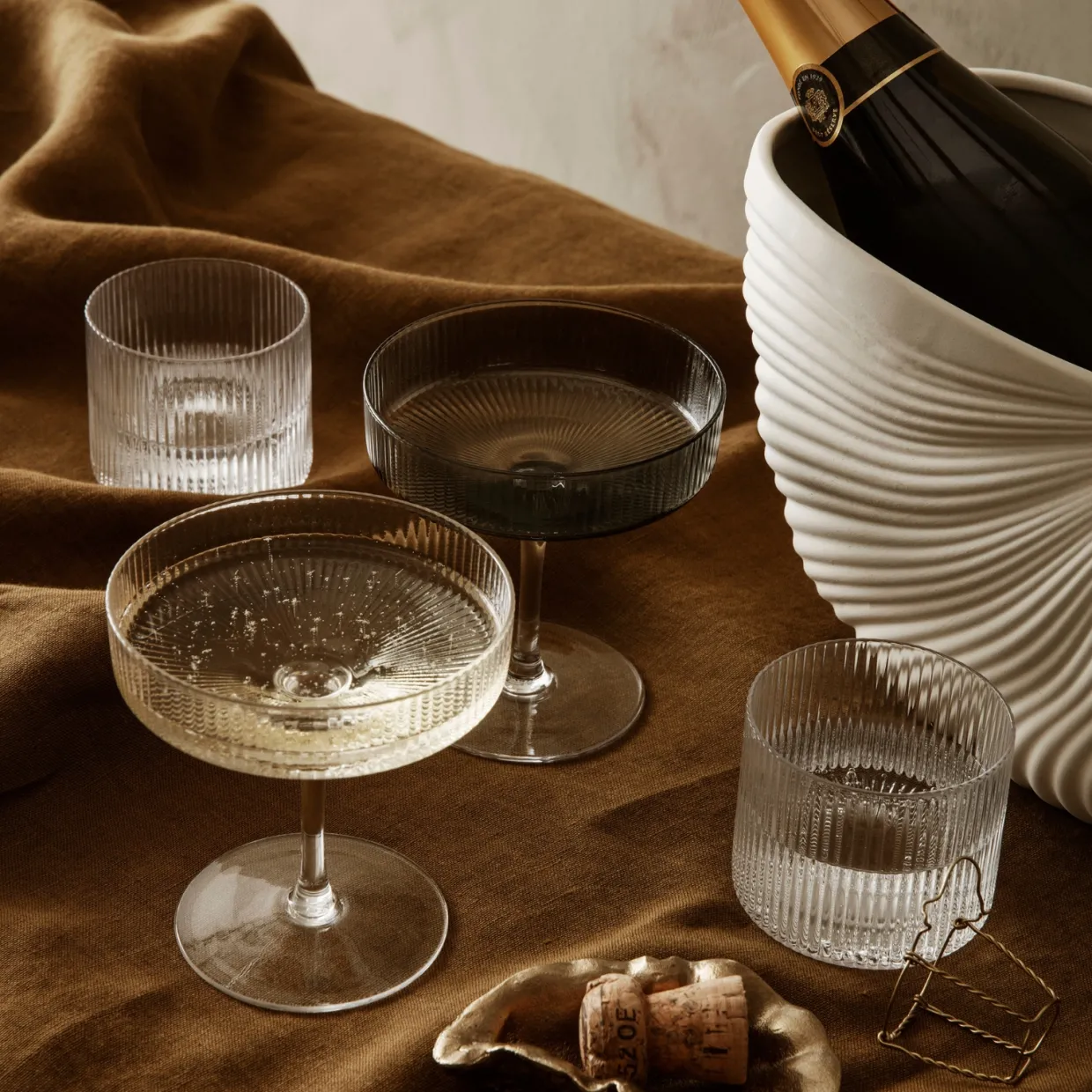 Champagneglas Ripple 2-P Klar