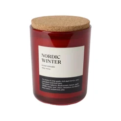 Doftljus med kork lock  450gr  röd