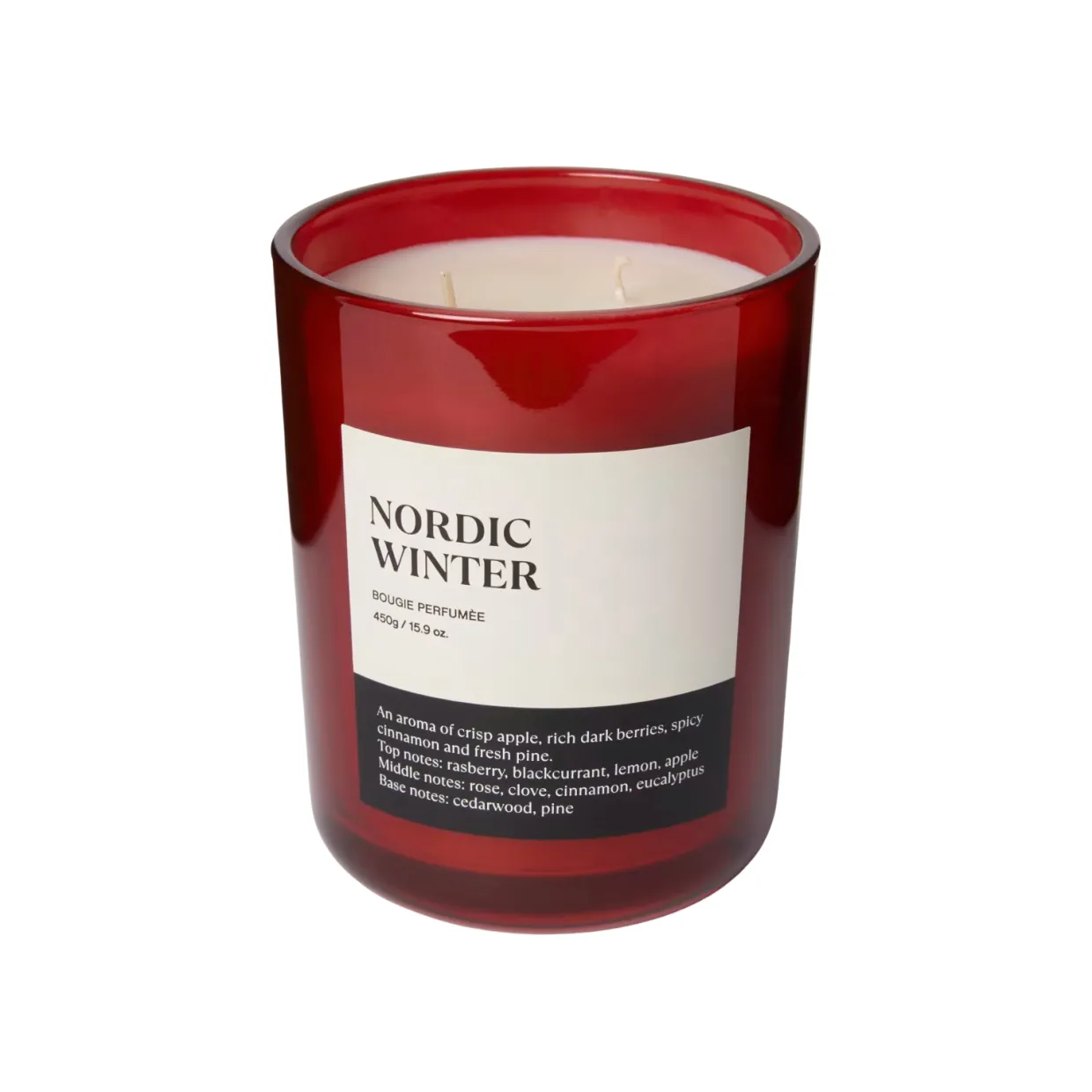 Doftljus med kork lock 450gr röd