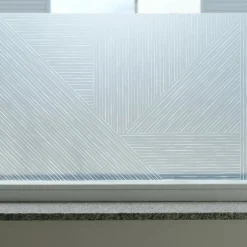 Fönstermönster Patchwork Frost Vit