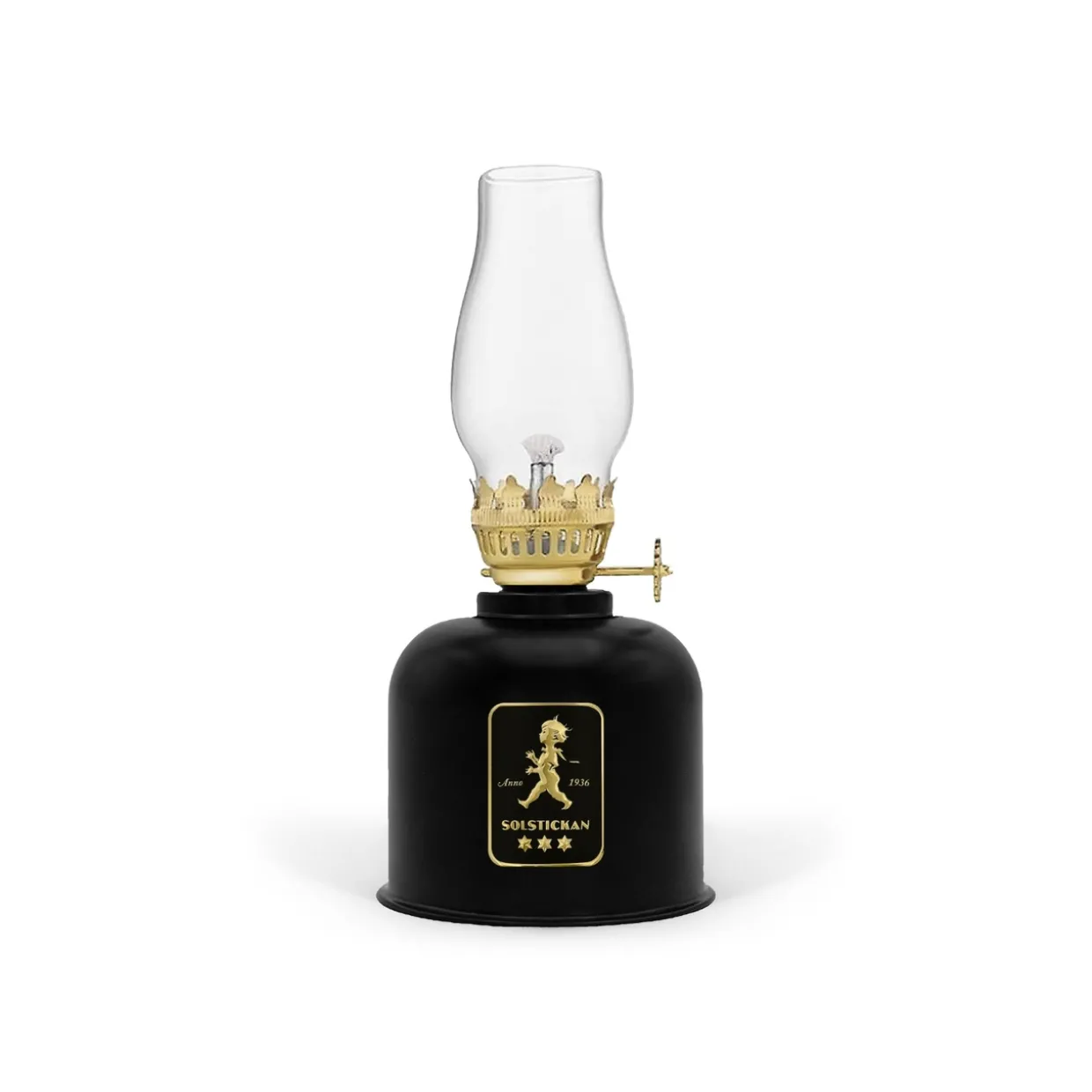 Fotogenlampa Svart/guld