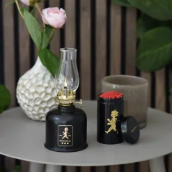 Fotogenlampa Svart/guld