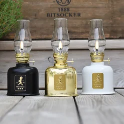 Fotogenlampa Svart/guld