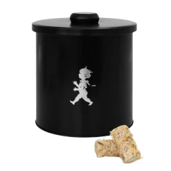 Förvaringsburk rund, Svart