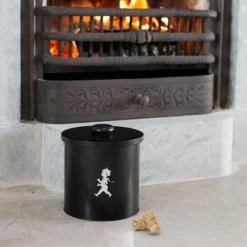 Förvaringsburk rund, Svart