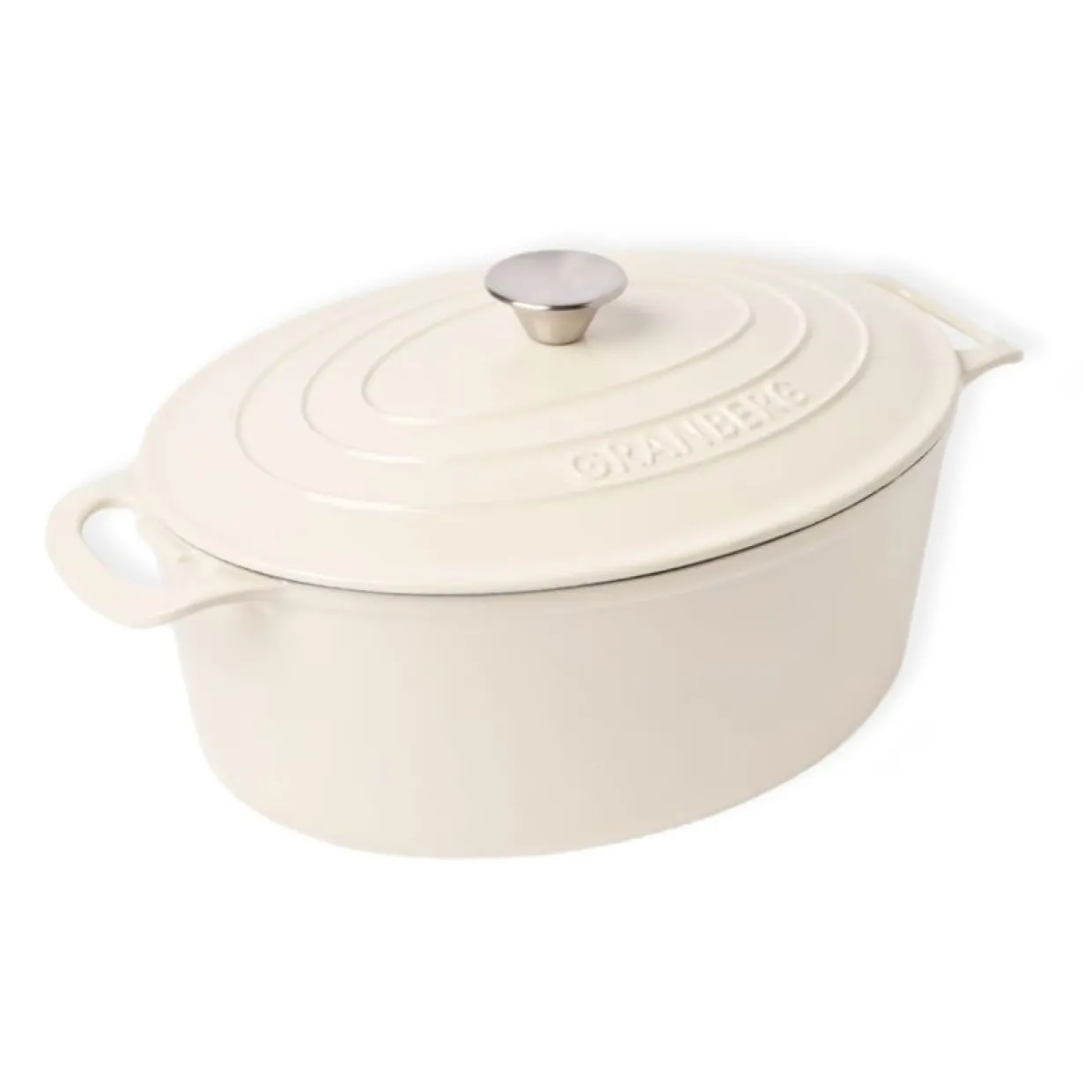 Gjutjärnsgryta Granberg oval 6L Cream
