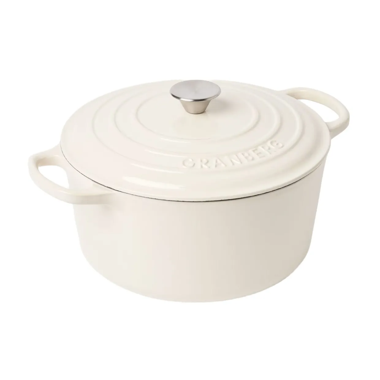 Gjutjärnsgryta Granberg rund 6,3L Creme