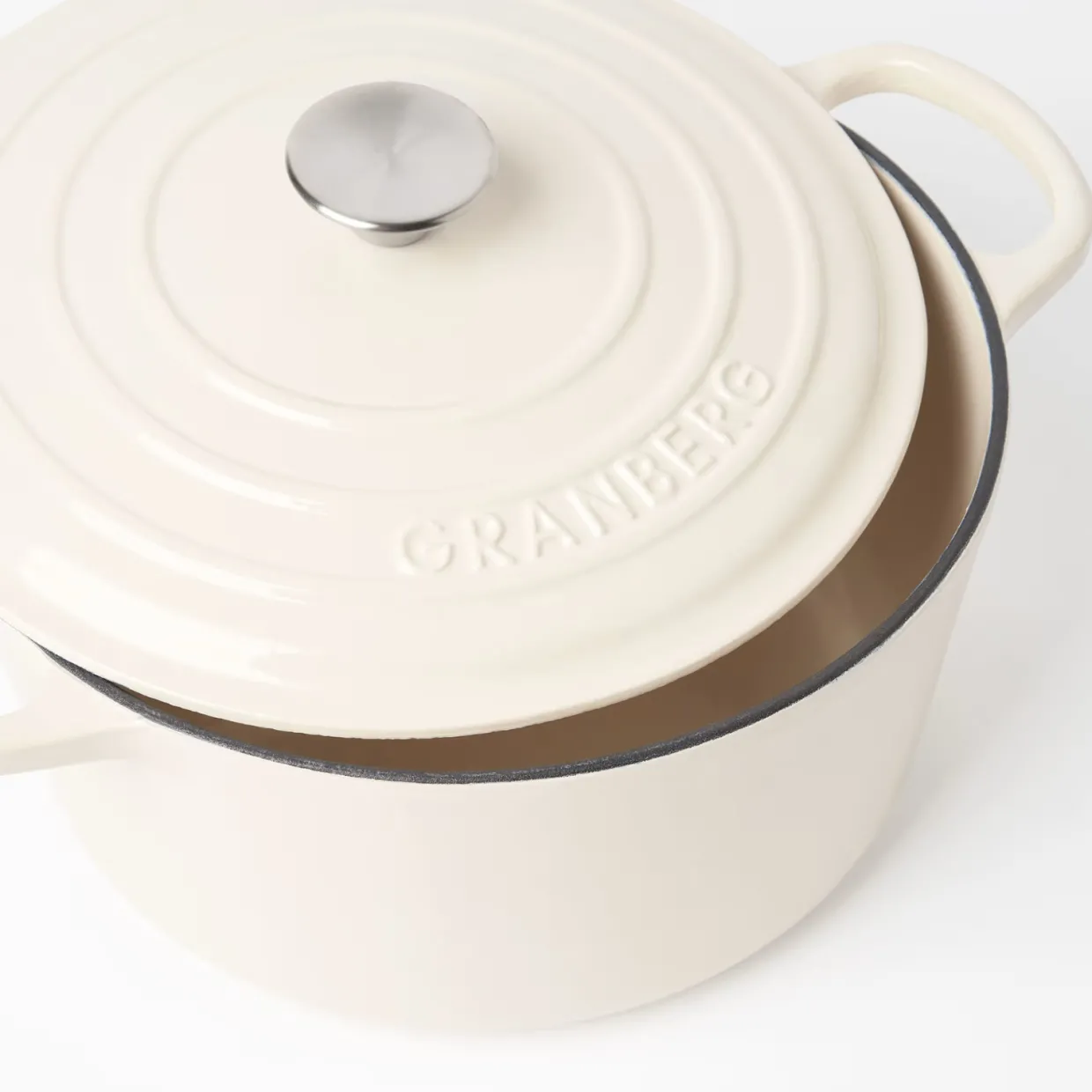 Gjutjärnsgryta Granberg rund 6,3L Creme